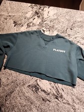 Playboy Green Sweatshirt Size Small PacSun 2020 Enterprises Half Shirt D13