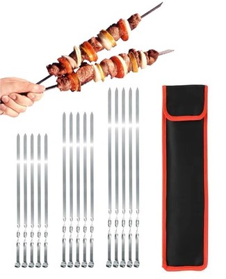 20 x Schaschlikspieße 40 cm EXTRA STARK 2 mm Edelstahl Schampura Grillspieße