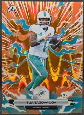 2025 Topps Resurgence Tua Tagovailoa Orange Raywave Refractor 01/25  NFL Miami
