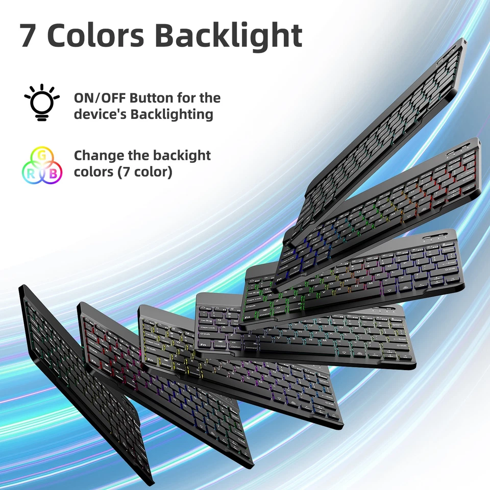 RGB Wireless Backlit Gaming Keyboard and Mouse Set USB Rechargeable - 7 Colors - Image 4 of 4