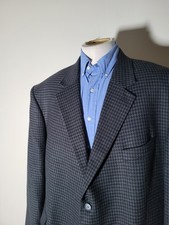 New Oak Hill 3XL 54R 56R Gray Black Check Tweed Blazer Jacket Sport Coat