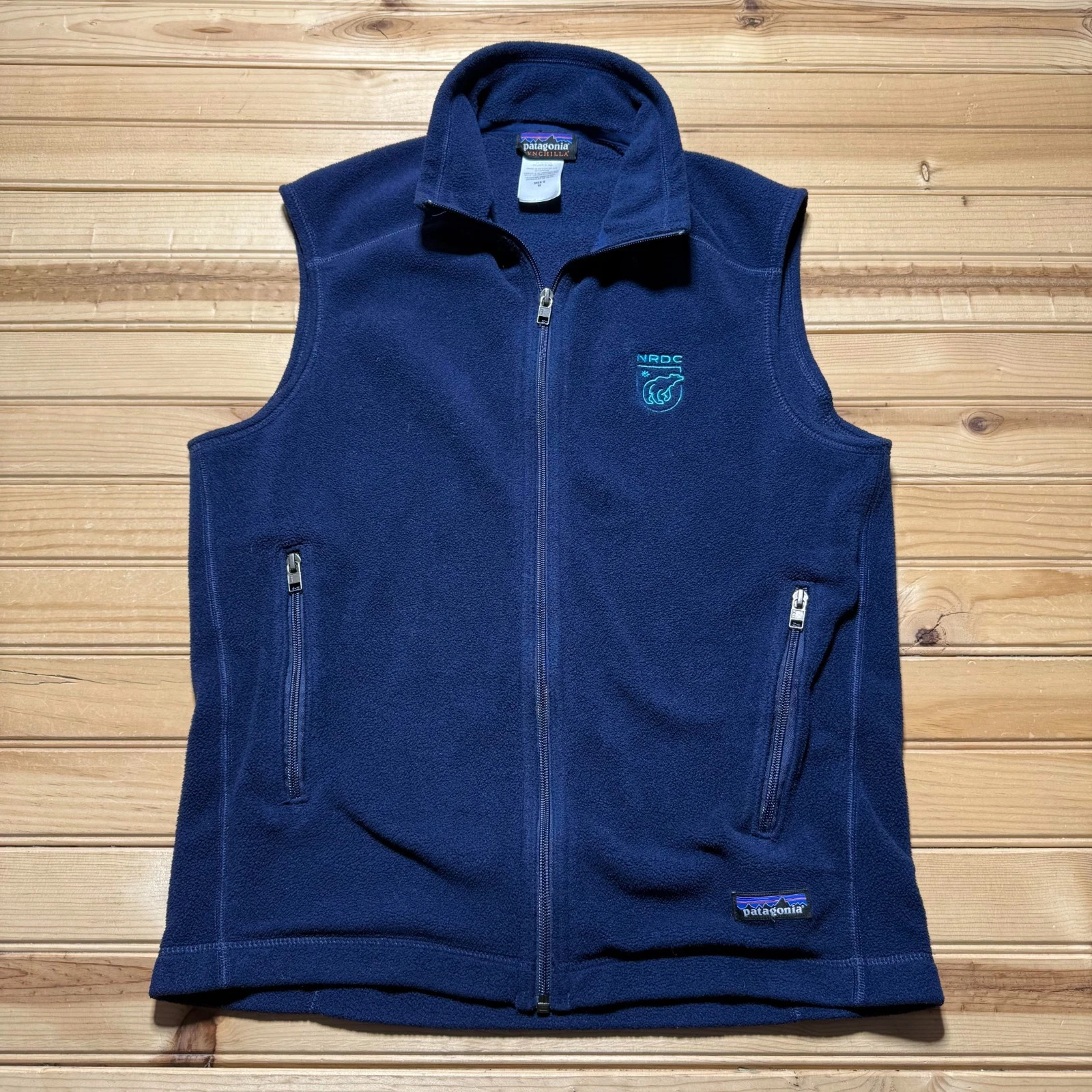 Patagonia Synchilla NRDC Full Zip Mock Neck Fleece Hiking Gorpcore Vest - Medium