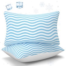 Pillows Queen Size Set of 2   Adjustable Shredded Memory Foam Cooling Bed Pil...