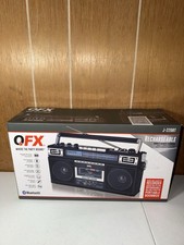 Silver Qfx J-230bt220bt Retro Amfm Radiorechargeablecassette Mp3 Converter