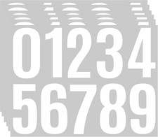 4 Inch Vinyl Number Stickers 0-9, Waterproof Self-Adhesive Address Numbers Decal