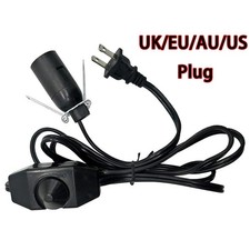 Langlebige Himalaya-Salzlampe Kabel mit Dimmerschalter, Ersatzkabel Schwarz