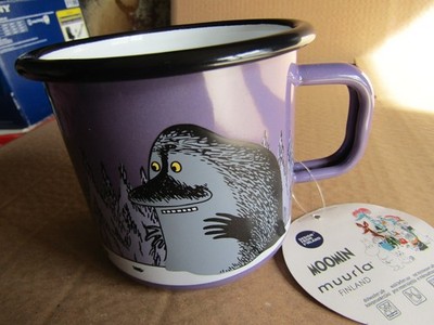 Muurla Mumin Emaille Metall Becher The Groke Lila 3,7dl