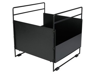 Livarno Home Feuerholzkorb Kaminholzkorb Stahl Schwarz 2 Griffe 14kg Besch. VP