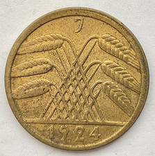 1924 J Germany - Weimar Republic 50 Rentenpfennig KM# 34