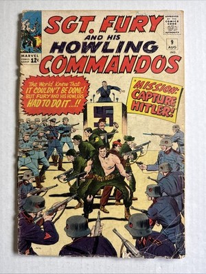 Sergeant Fury and his Howling Commandos #9 Fa/G Marvel comics 1964 see photos