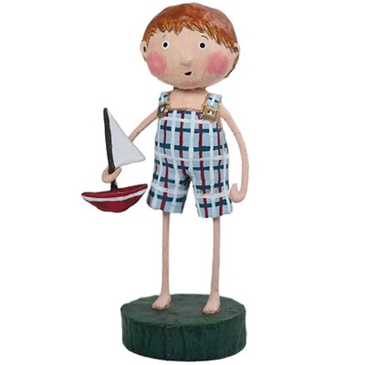 LORI MITCHELL  Stuart's Sailboat ~ Americana Figurine ~4th of July ~ Summer