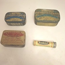 vintage Collection of throat  pastille tins