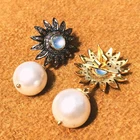 Vintage Style 1.09ctw Rose Cut Diamond Gorgeous Gemstone Wedding Silver Earring