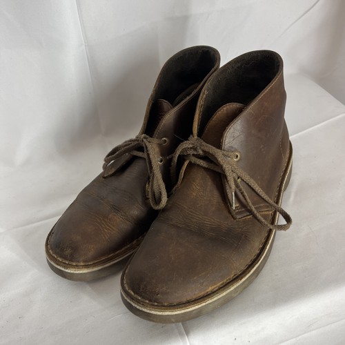 Clarks Bushacre Men’s Size 9M Brown Leather Classic Outdoor Desert Boots Shoes - Picture 3 of 11