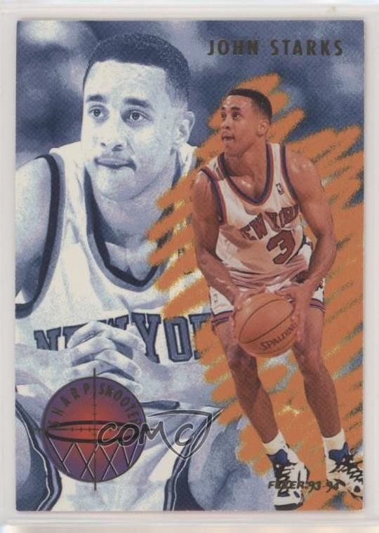 1993-94 Fleer Sharpshooter John Starks #9 0q3