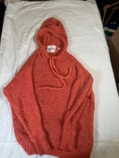 Isabel Marant Etoile Orange Knit Hoodie Sweater 