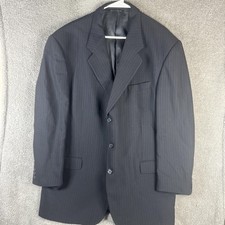 Jack Victor Jacket Mens 46 Gray Herringbone Wool 3 Button Classic Suit Blazer