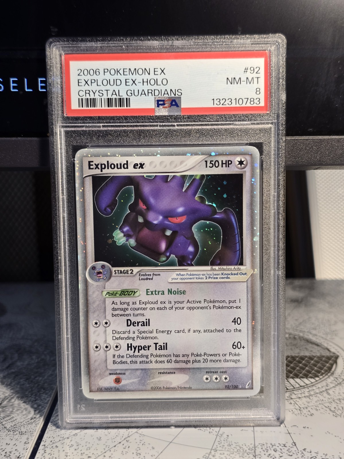 Pokemon Exploud EX Crystal Guardians Holo Rare PSA 8 2006