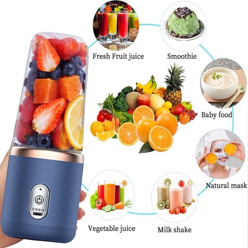 Frullatore Portatile, Frullatore Personale USB Ricaricabile, Mini Frullatore per Frullati a... - Foto 3 di 6