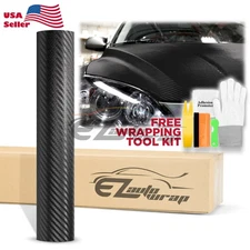 3D Carbon Fiber Black Matte Textured Car Vinyl Wrap Sticker Decal Film Sheet DIY