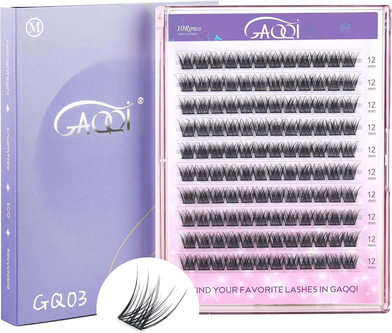 Cluster Lashes 12Mm Individual Lash Clusters 120Pcs C Curl 12 Mm Eyelashes Diy E
