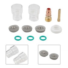 11pcs TIG Welding Torch Stubby Gas Lens 12 Pyrex Glass Cup Kit For WP-17/18/26