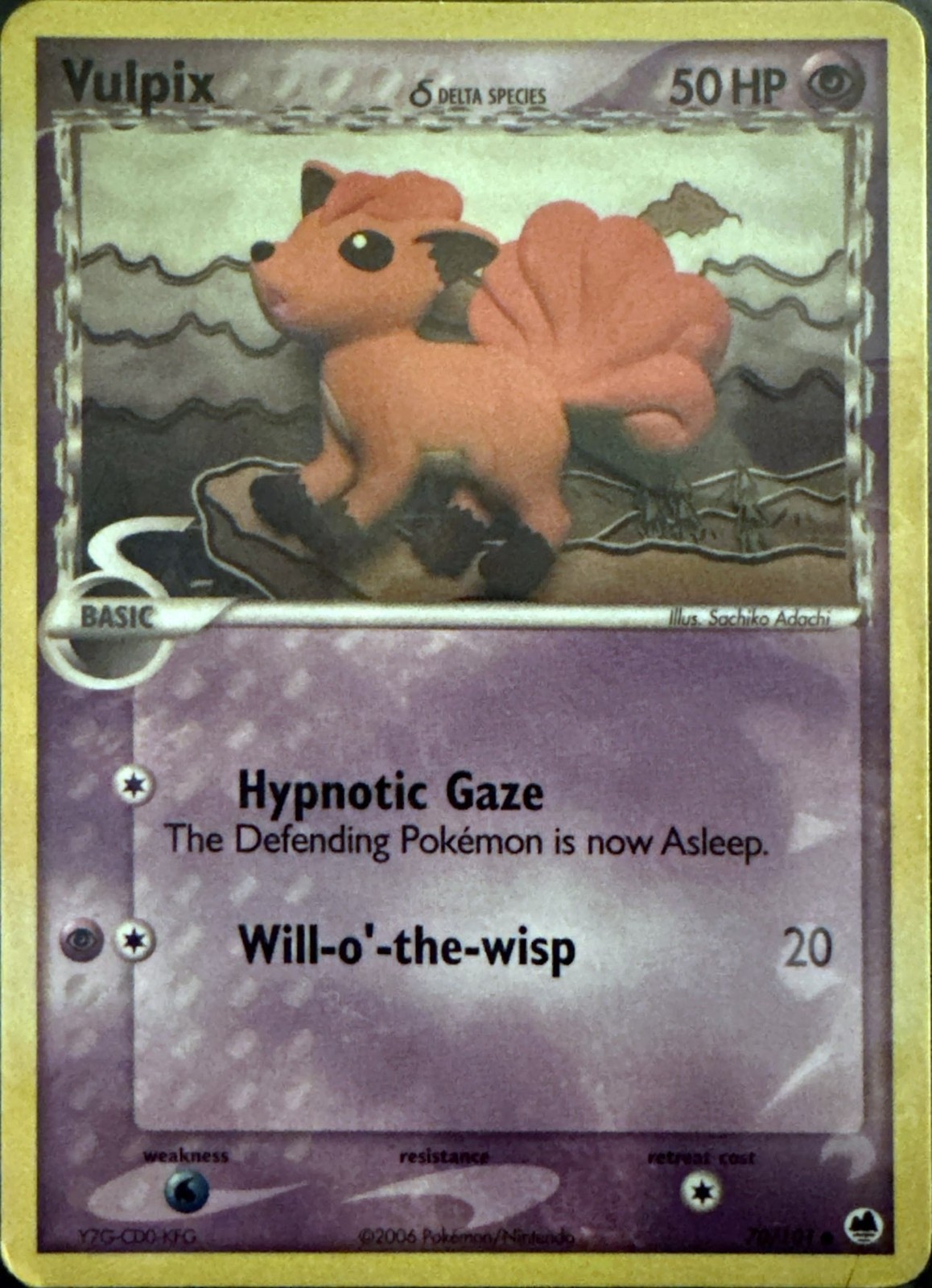 Vulpix 70/101 Common Dragon Frontiers Pokemon Lightly Played