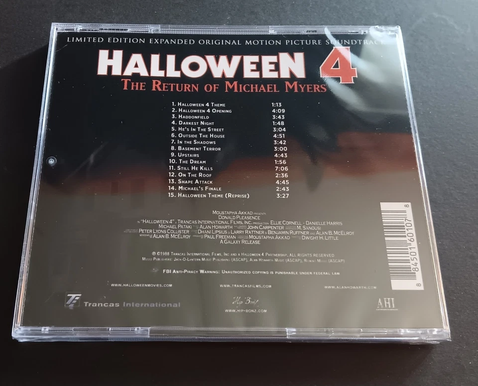 Halloween 4 Expanded Soundtrack Cd Score Carpenter Howarth NEW SEALED OOP - Image 2 of 2