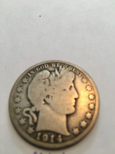 1914 barber half dollar vg