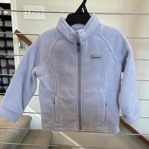 Columbia Light Purple Fleece Jacket 3T Zip Unisex Baby & Toddler Long Sleeve