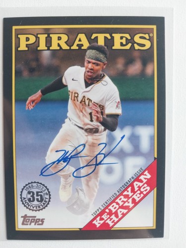 2023 Topps 1988 35th Black Auto #88BA-KH Ke'Bryan Hayes /99 Pirates