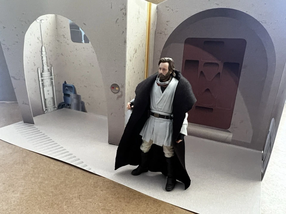 Cartulina Cantina Tatooine Mos Eisley Streets Diorama Star Wars 1:18 Foto 3 de 4