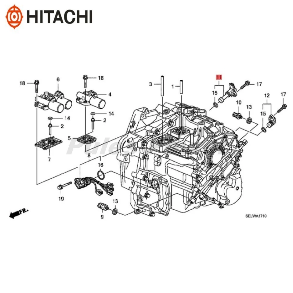 Sensor de velocidad de vehículo Hitachi Trans entrada/salida OEM para Honda CIVIC 2006-2020 Foto 4 de 4