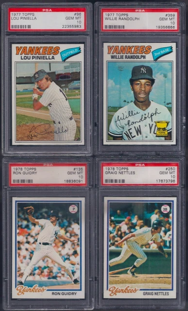 PSA 10 1978 Topps #135 Ron Guidry New York Yankees SET BREAK 1-CARD ONLY