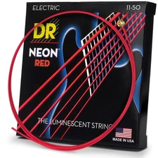 DR Strings Hi Def Neon Red Electric Guitar Strings Professional Quality USA Made
