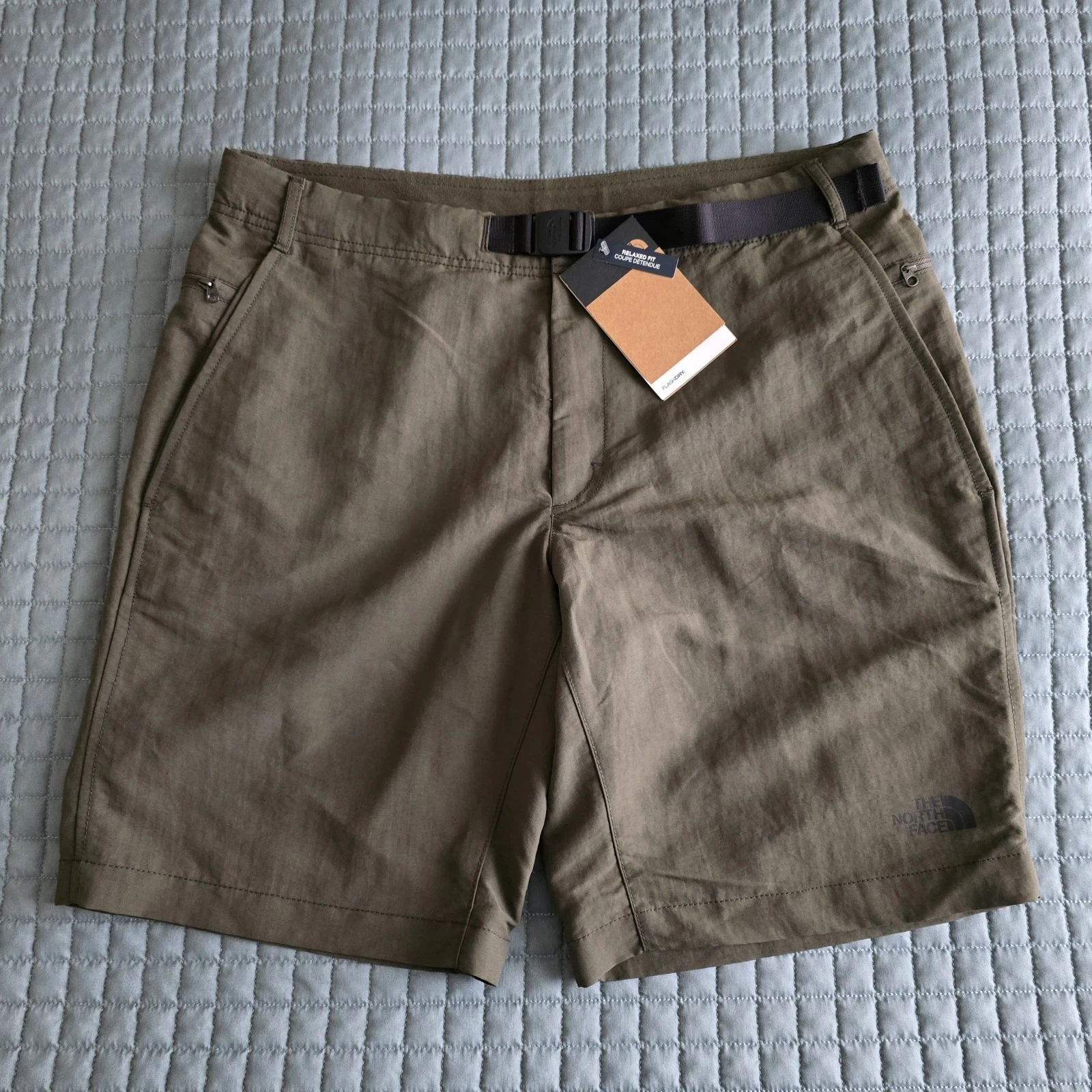 NWT The North Face Shorts Mens 36 Paramount Trail Cargo Belted Green Hiking NEW