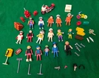 Mixed Lot Vintage Playmobil Figures & Accessories - Figures, Motorcycle & Tools
