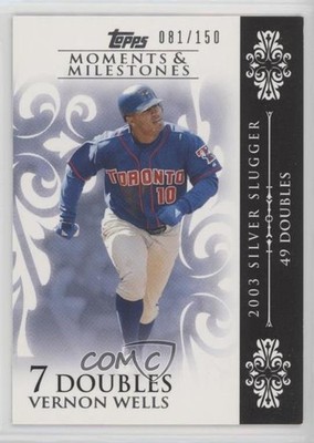 2008 Moments & Milestones /150 Vernon Wells (2003 Silver Slugger 49 Doubles) 0q3
