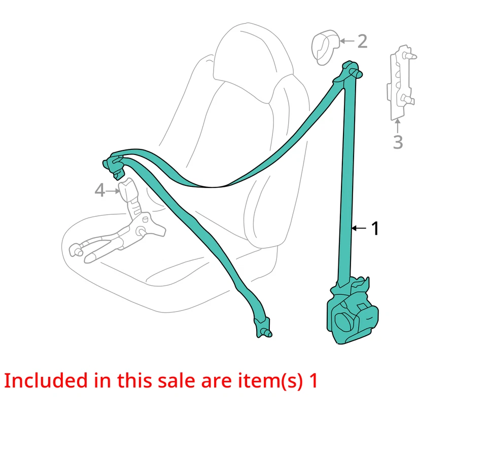 Seat Belt Front Bucket Seat Driver Retractor Fits 01-04 MAZDA TRIBUTE 727836 Foto 3 de 4