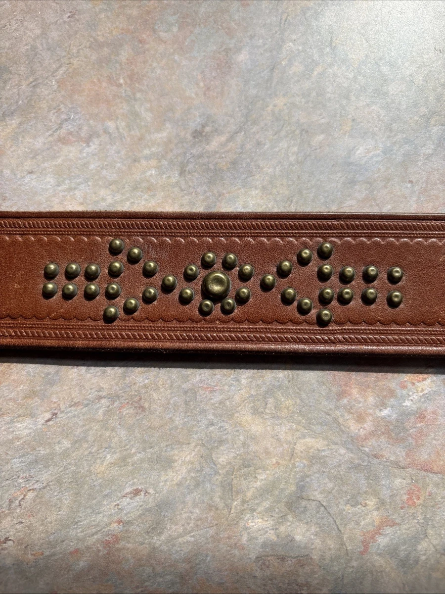 Polo Ralph Lauren Brown Leather Belt with Floral Buckle size Large Lauren Ralph Lauren Floral Belts for Women for sale | eBay main image 3