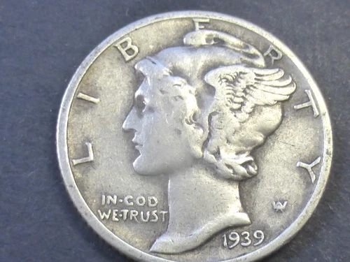 1939-D MERCURY DIME VF