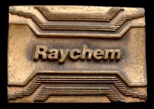 LK22177 NOS GREAT VINTAGE1970s BTS RAYCHEM LINE DESIGN SOLID BRASS BUCKLE