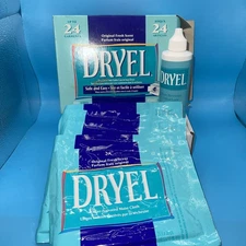 DRYEL DRY CLEANING REFILL CLOTHS DRYER-ACTIVATED MOIST CLOTHS +Vtg Stain Remover