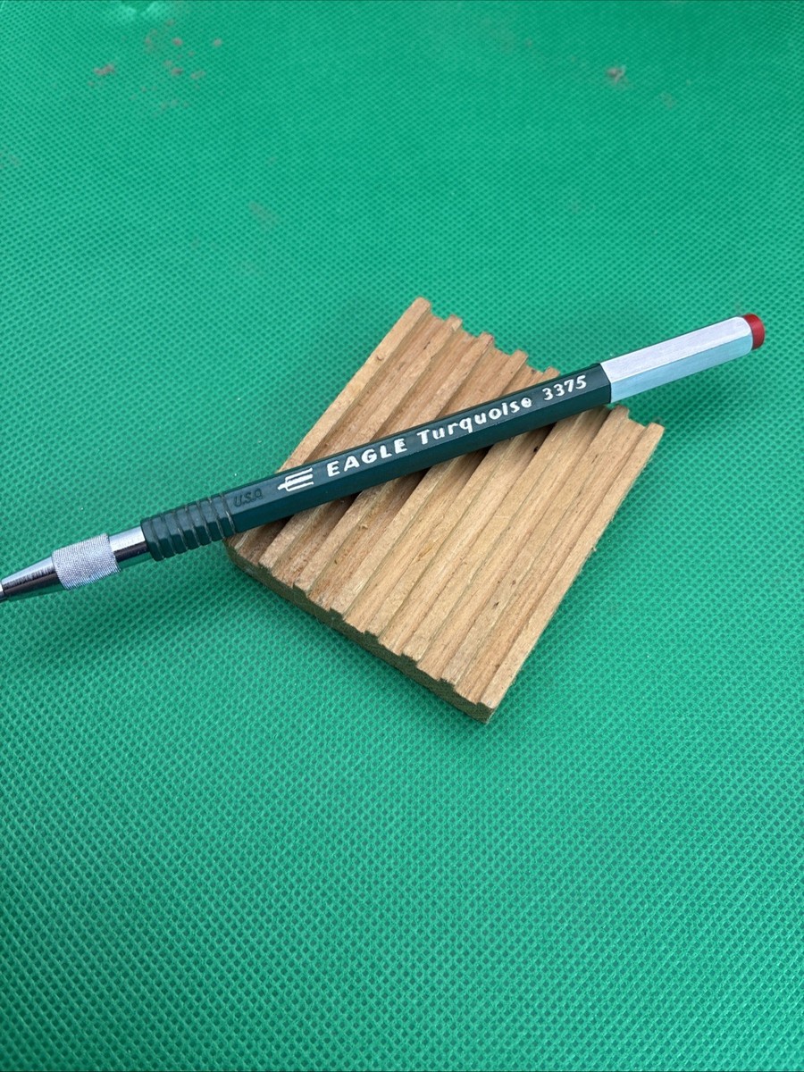 イーグルターコイズ3375 VTG EAGLE Turquoise 3375 Aluminum PLASTIC Drafting Pencil Green