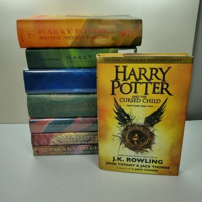 Harry Potter Set Books 1-7 Hardcover Complete & Cursed Child Lot
