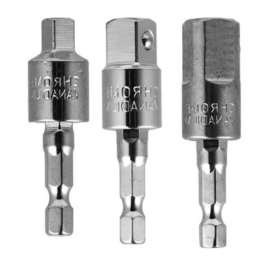  3 Stück Power Drill Sockets Adapter 360 ° drehbarer