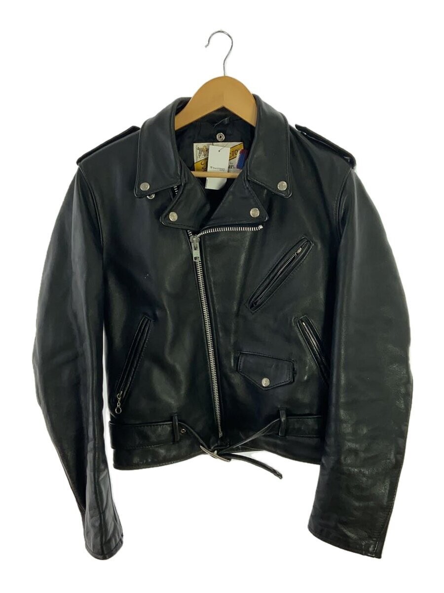 schott Perfecto ブラックライダースジャケット38 Schott Double Rider Jacket/38/Leather/Blk/Perfecto/Biker Tag