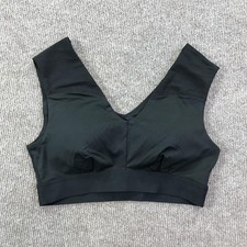 Tommie Copper Sports Bra Womens Medium Black V-Neck Compression Copper Znergy