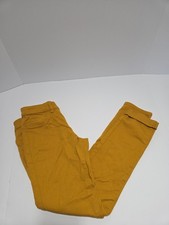 Gap Girls 14 Mustard Super Skinny Stretch Denim Jeans Adjustable Waist Yellow