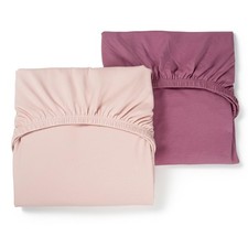 Guava Lotus Travel Crib Sheets Set of 2   100 Organic Cotton Fitted Sheets...